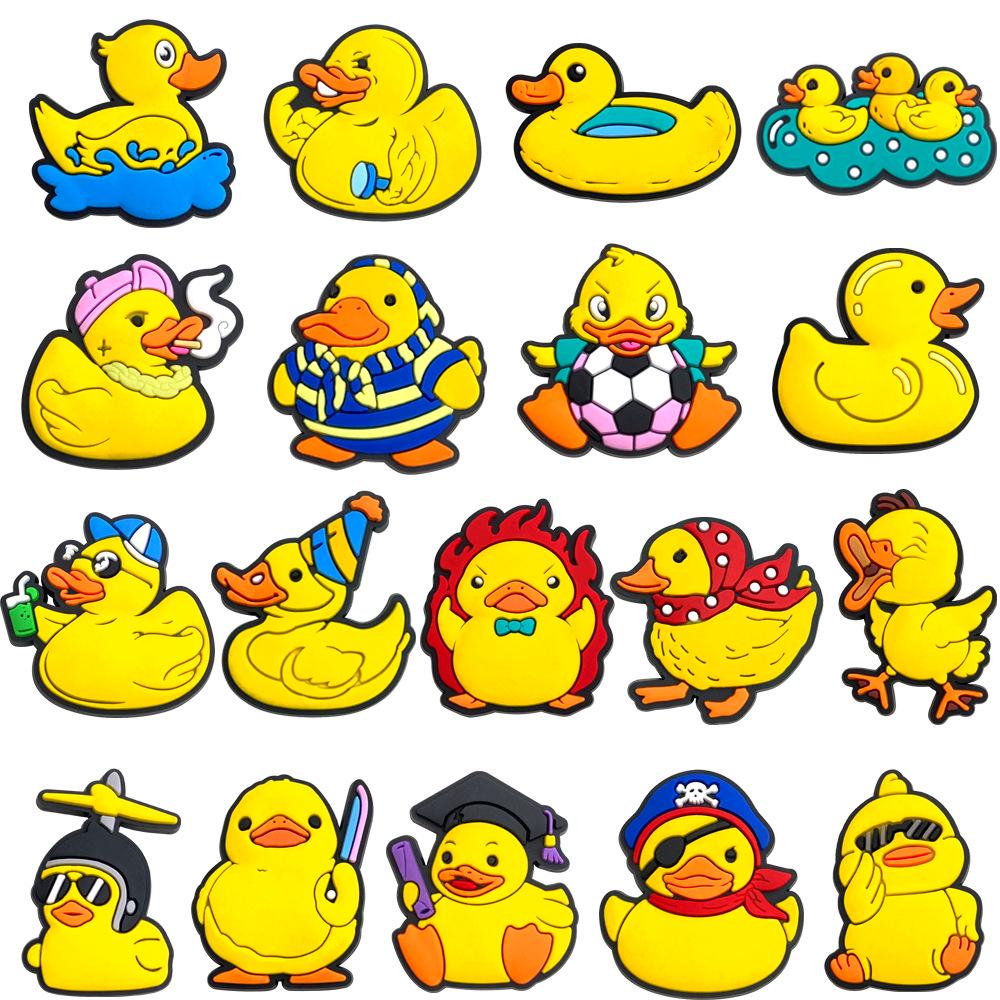 Little Yellow Duck Shoe Charms - PVC Rubber Clog Accessories