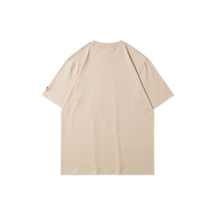 Li Ning Sports Trend Series Sweeping All Troops Short Sleeve T-Shirt Men Tops Cassava-Apricot AHSRC03-3