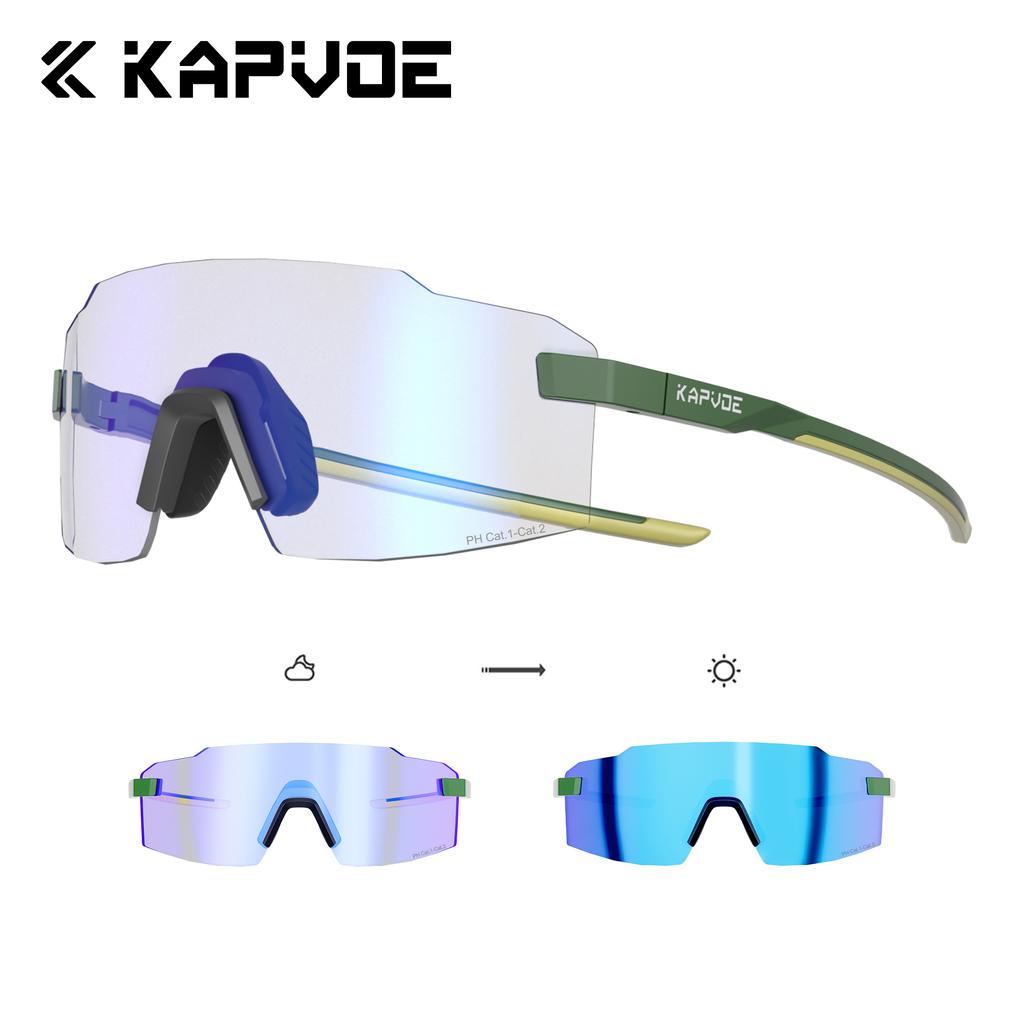Kapvoe Fashion Sunglasses for Men Photochromic Runnning Glasses Light-Weight Cycling Glasses Bike Women UV400 Hiking Eyewear