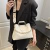 Summer new fashionable women's bags, shoulder simple commuter bags, chain decorative handbags, textured messenger bags