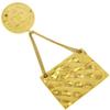 CHANEL Bag motif Brooch COCO Mark Matelasse Plated Gold 19g Women Used