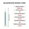 20pcs Mixing Nozzle Static Mixer Adhesive Mixing Tube Syringe For AB Glue Gun Two Component Liquid Mixer