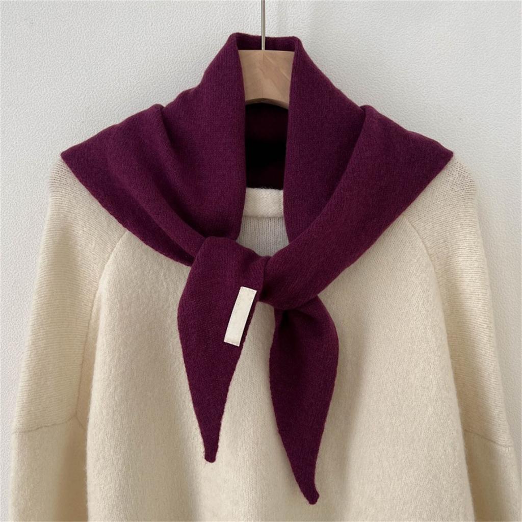 Knitted Triangular Scarf For Women,Shawl Head Scarf, Lightweight Soft Warm Neck Warmer For Women