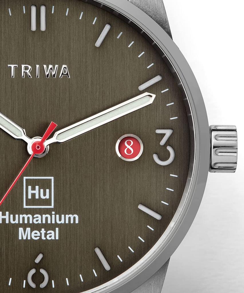 Orologio TRIWA TIME FOR PEACE HUMANIUM 39 in metallo verde Humanium Time for Peace HU39GR-CL080912 da uomo [Importazione normale]