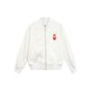 MLB New York Yankees Logo de Corazón Cremallera Holgada Manga Larga Chaqueta Unisex Marfil 3AJPH0121-50IVS