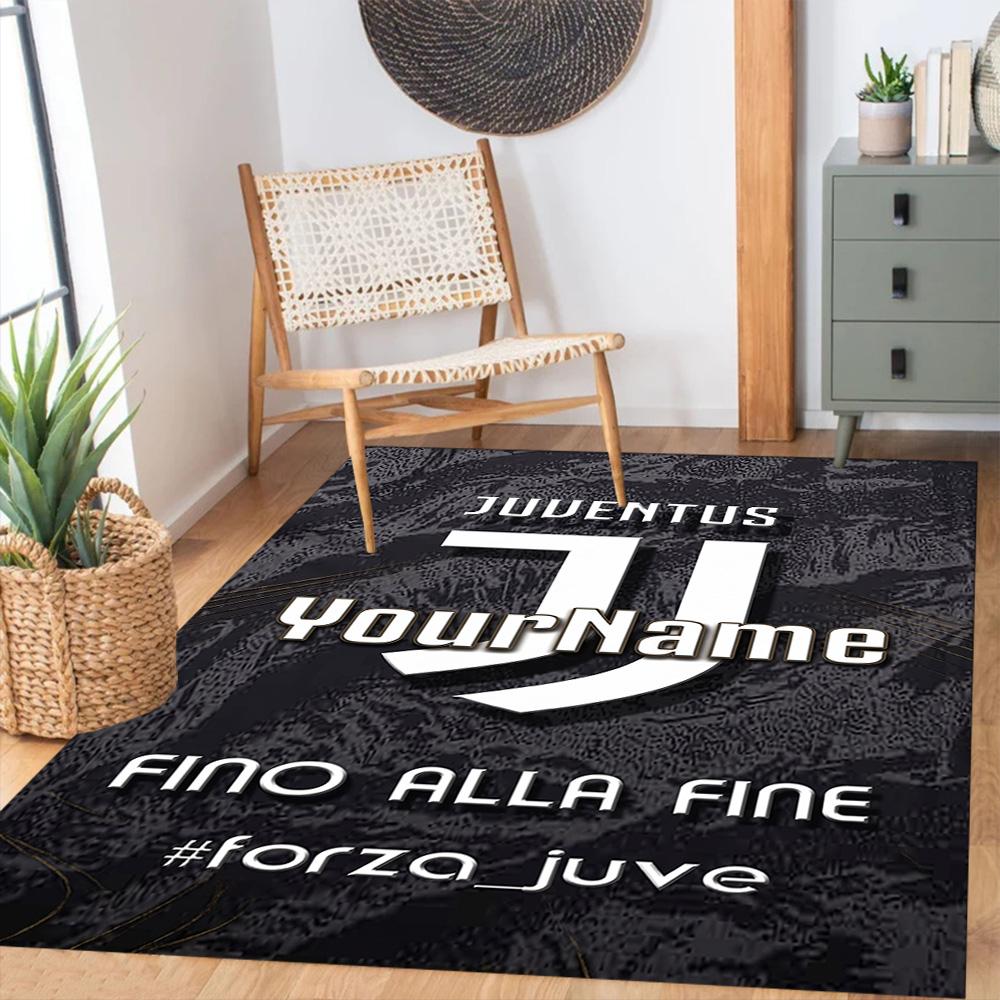 Juventus Customizable Name Carpet Design for Dormitory Kitchen Study room Foyer Anti-slip Rug Office home decor Birthday/Christmas Gift