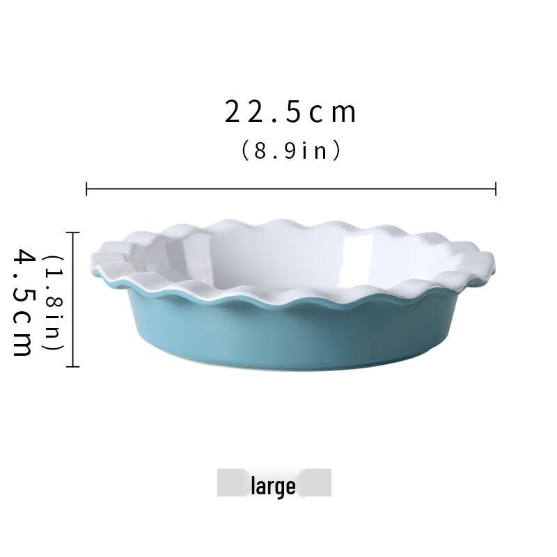 LISM Modern Ceramic Flower-Edge Deep Dinner Plate