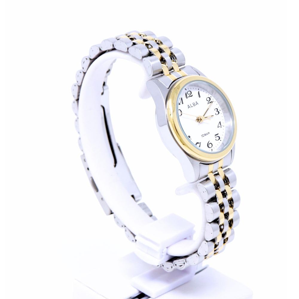 Seiko Watch Alba Watch Quartz Stainless Steel Reinforced Waterproof for Daily Life Analog SEIKO ALBA Color Women's (10 ATM) (Combination (AEGK427))