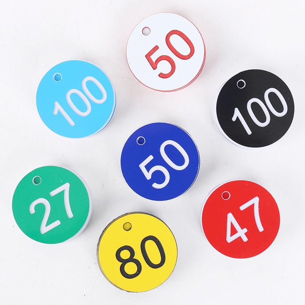 Plastic Beehive Tags 3.5CM Colorful Sequential Numbers Sign Labels Round Durable Number Plate Garden Animal Markers