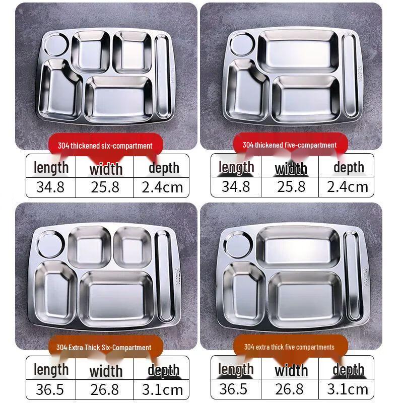 Stainless Steel Compartmented Lunch Tray