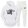 KingQueen Unisex Couple Hoodie & Sweatpants Set - Casual Sportswear