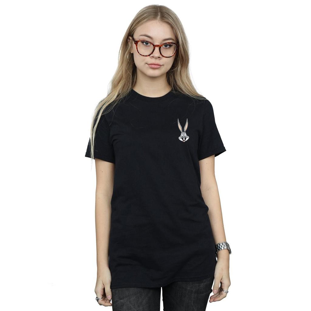 Looney Tunes Womens/Ladies Bugs Bunny Breast Print Cotton Boyfriend T-Shirt
