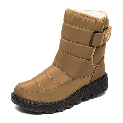 Modische wasserdichte Schneestiefel für Damen 2024 dicke Plüsch-Winter-Stiefeletten Damen Plateau warm halten Baumwollgepolsterte Schuhe