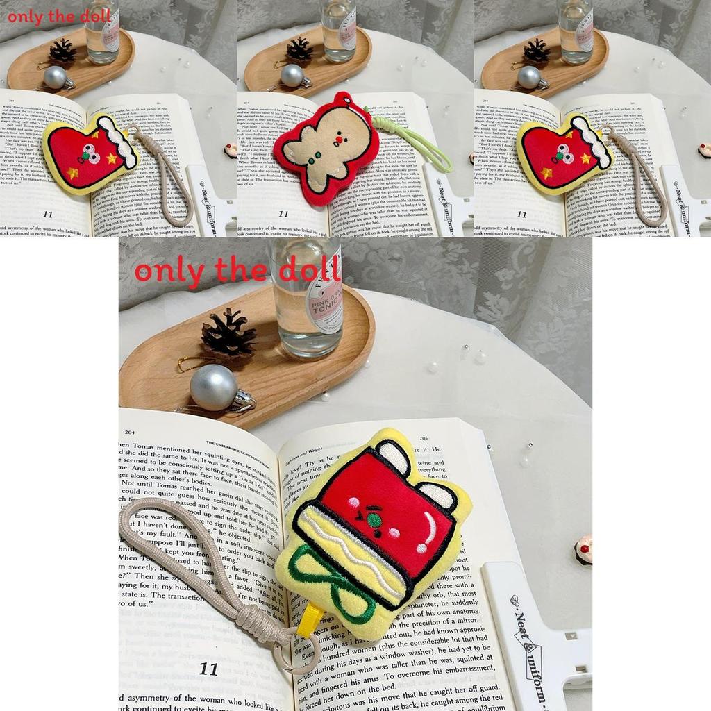 Weihnachts Plüsch Keks Charakter Handgemachter Schlüsselanhänger mit PP Baumwolle für Feiertagsgeschenk Dekoration