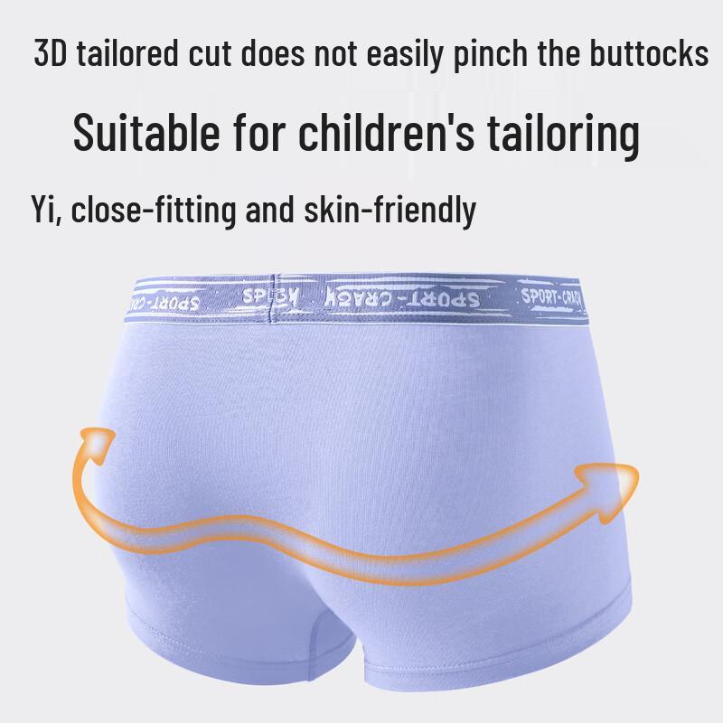 LangSha Boys' Cotton Boxer Briefs 4-Pack