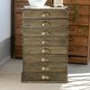 Solid Wood Vintage Storage Cabinet,Multi-Drawer Organizer Chest,Desktop Document Filing System,Antique Style Office Organizer
