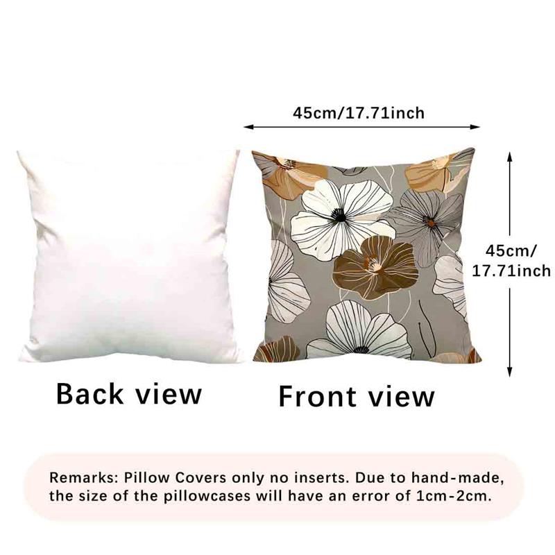 Geometric Flowers Cushions Pillowcase Printed Polyester 45X45Cm Throw Pillow Cover Decorative Sofa Cushion Pillowslip Home Decor
