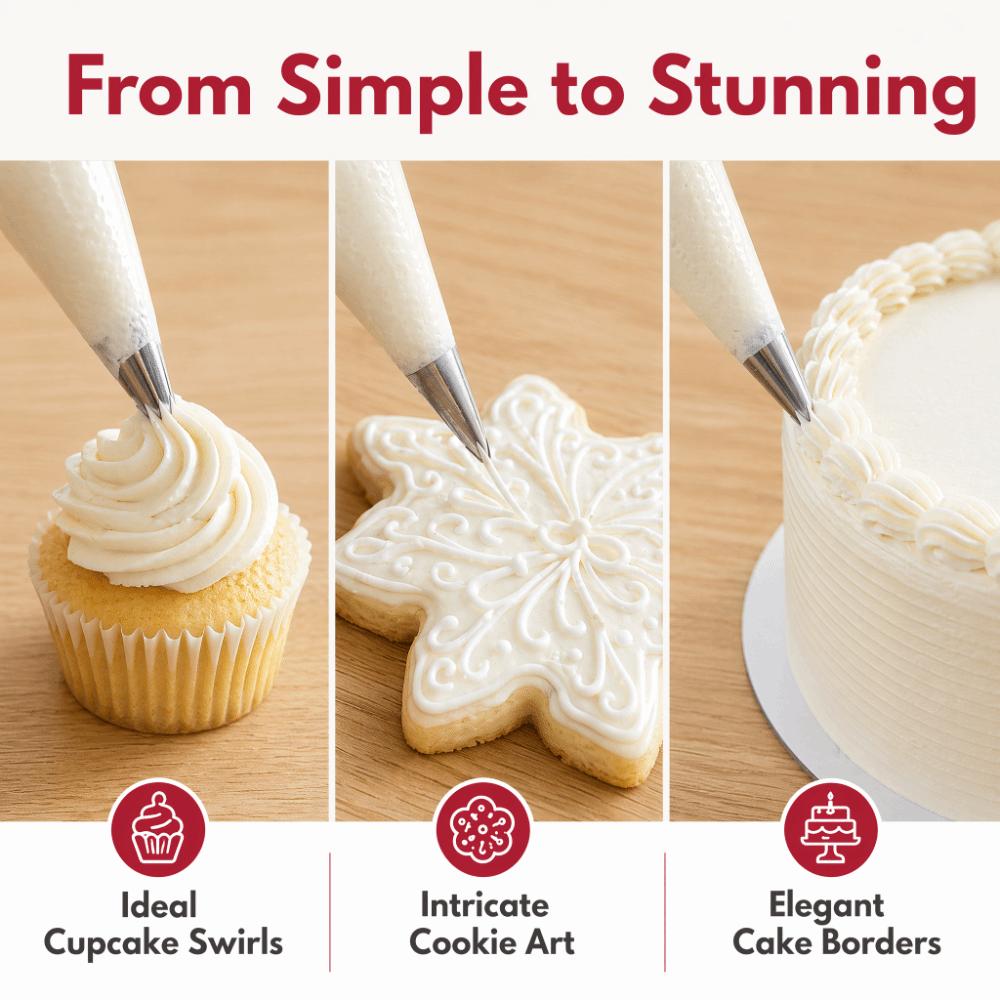 100PCS PP Piping Bags Disposable Pastry Bags Transparent Pastry Bags Large  Buttercream Piping M