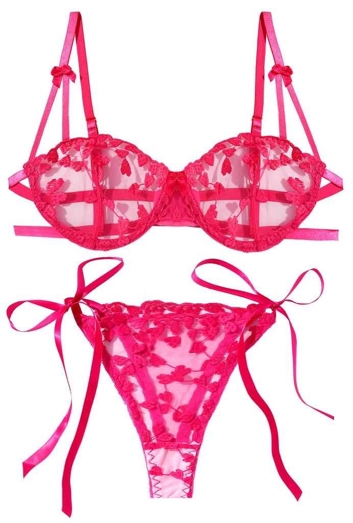 SEAUR Open Crotch Sheer and Dark Size M Women's T-Back Panties, Exciting, Pink,