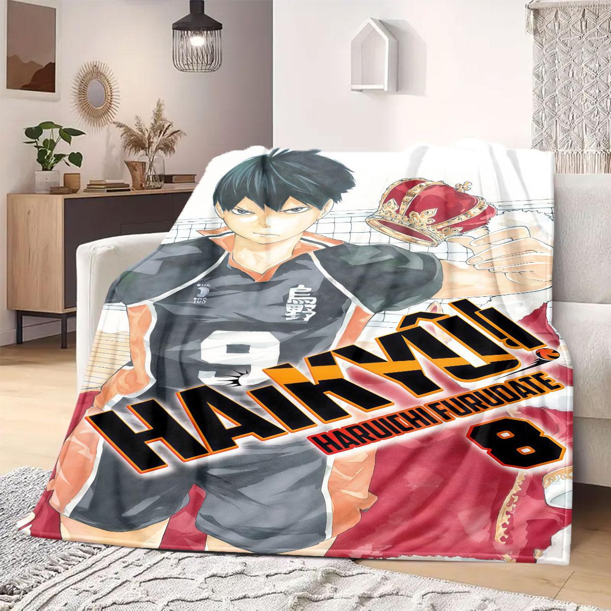 

Beyond the Net Haikyu Print Blanket Warm Comfortable Flannel Blanket Suitable for Bedrooms,Sofas,Beds,Chairs,Picnics,Travel 75x90cm