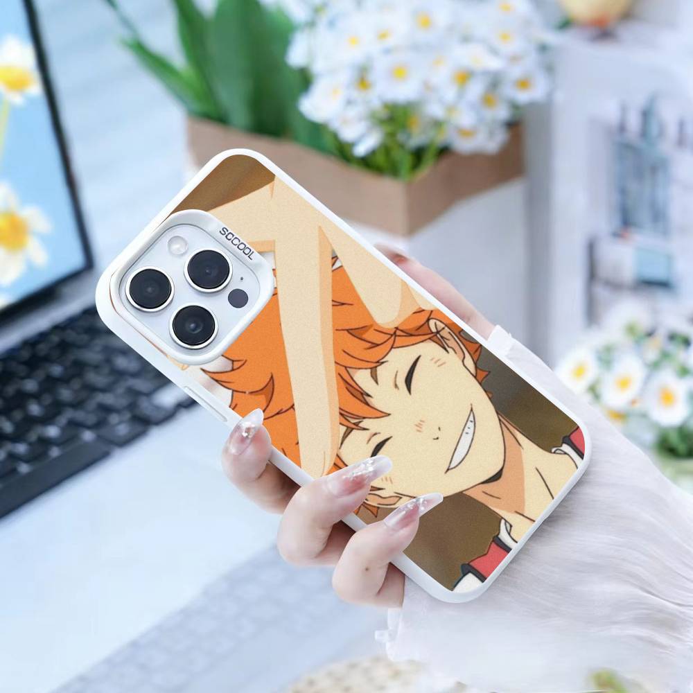Anime H-Haikyuu Hinata Shoyo  Phone Case For iPhone17, 16,15,14,13,12 Pro Max white Candy Matte Shockproof Cover