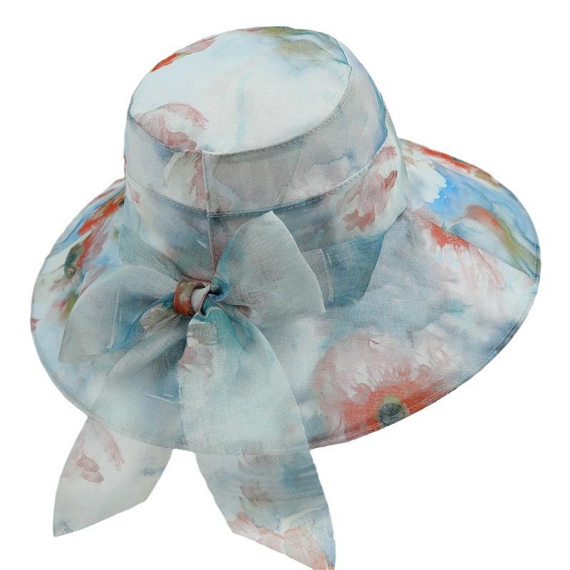 Hat Female Spring Summer Mother Sunscreen Visor Thin Bucket Hat Breathable Grandma Basin Hat