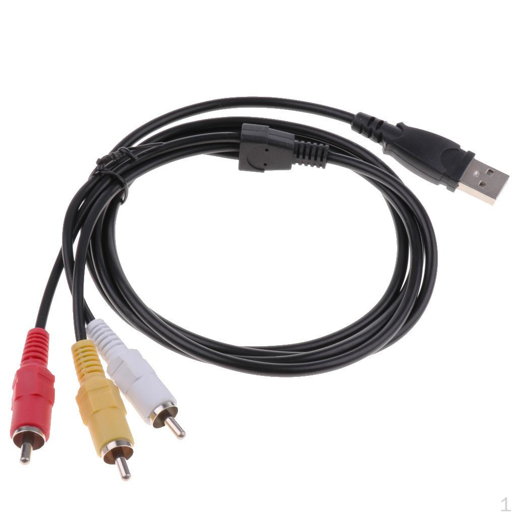 

USB Cable1.5m Male to 3 RCA Splitter AV Adapter Cable
