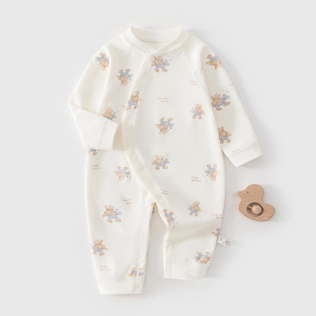 Pure Cotton Long Sleeve Baby Jumpsuit for Newborns and Toddlers - Spring, Autumn, Winter