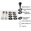 2 Pcs CNC Car Windshield Wiper Water Nozzles Hood Spray Jet Window Washer Nozzle