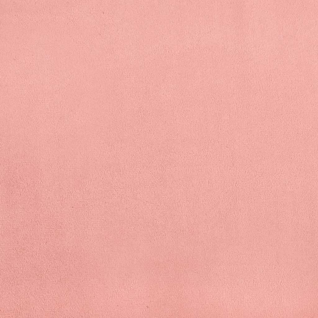 Vidaxl Rama Łóżka Z Zagłówkiem Bez Materaca, Różowa 90X190Cm Aksamitna