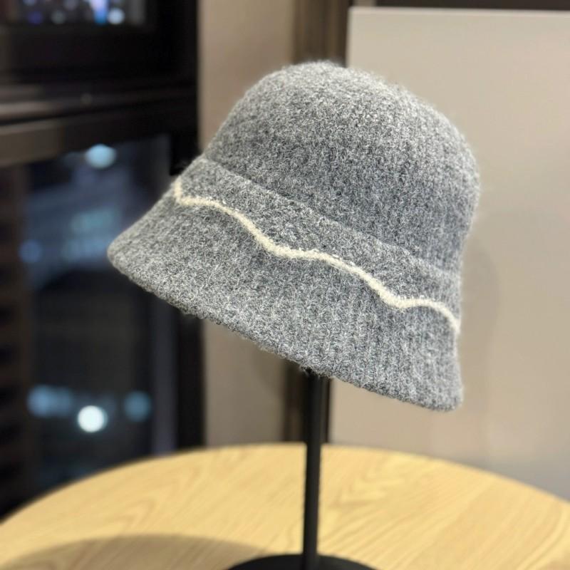 New Autumn And Winter Wool Knitted Fisherman Hat For Women Bucket Hat For Autumn And Winter Cold-Proof And Warm Bucket Hat