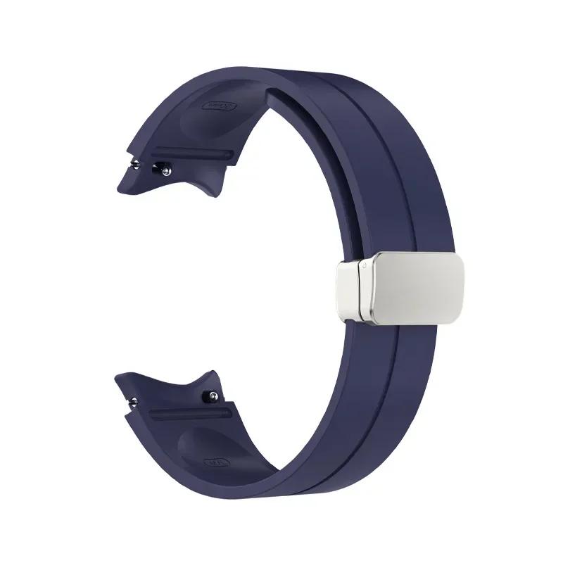 

Original Silicone Strap For Samsung Watch 5Pro 45 Band Magnetic Buckle Galaxy Watch 7 6 4 40mm 44mm/4 6 Classic 42 46mm 43 47mm 6 classic 47mm 43mm