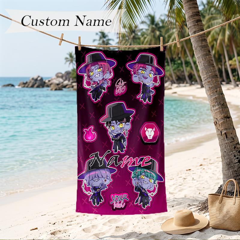 SAJA BOYS Custom Name Printed Beach Towel Personalized Soft Towel For Swimming Beach Travel