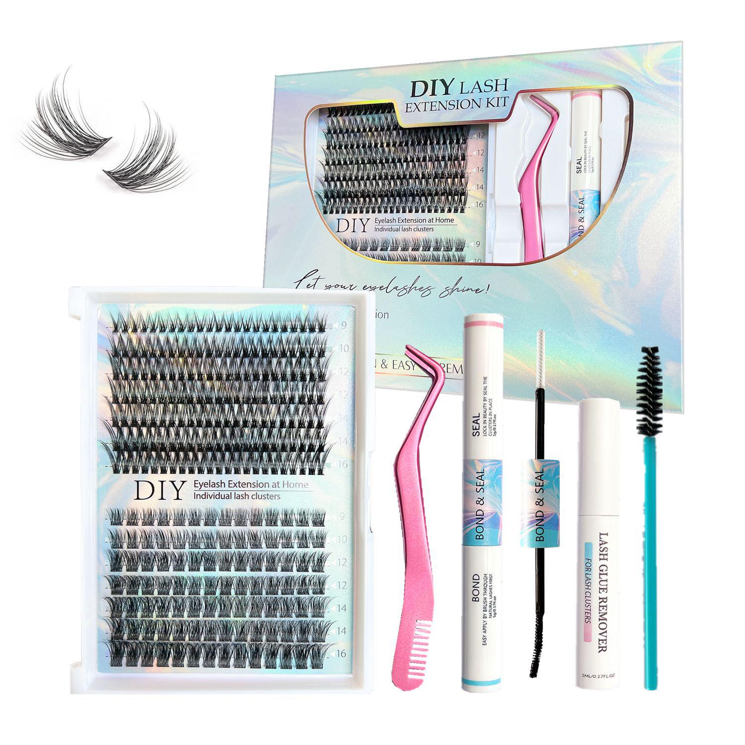 

Thick DIY 30D/40D European & American Single Cluster False Eyelashes Set