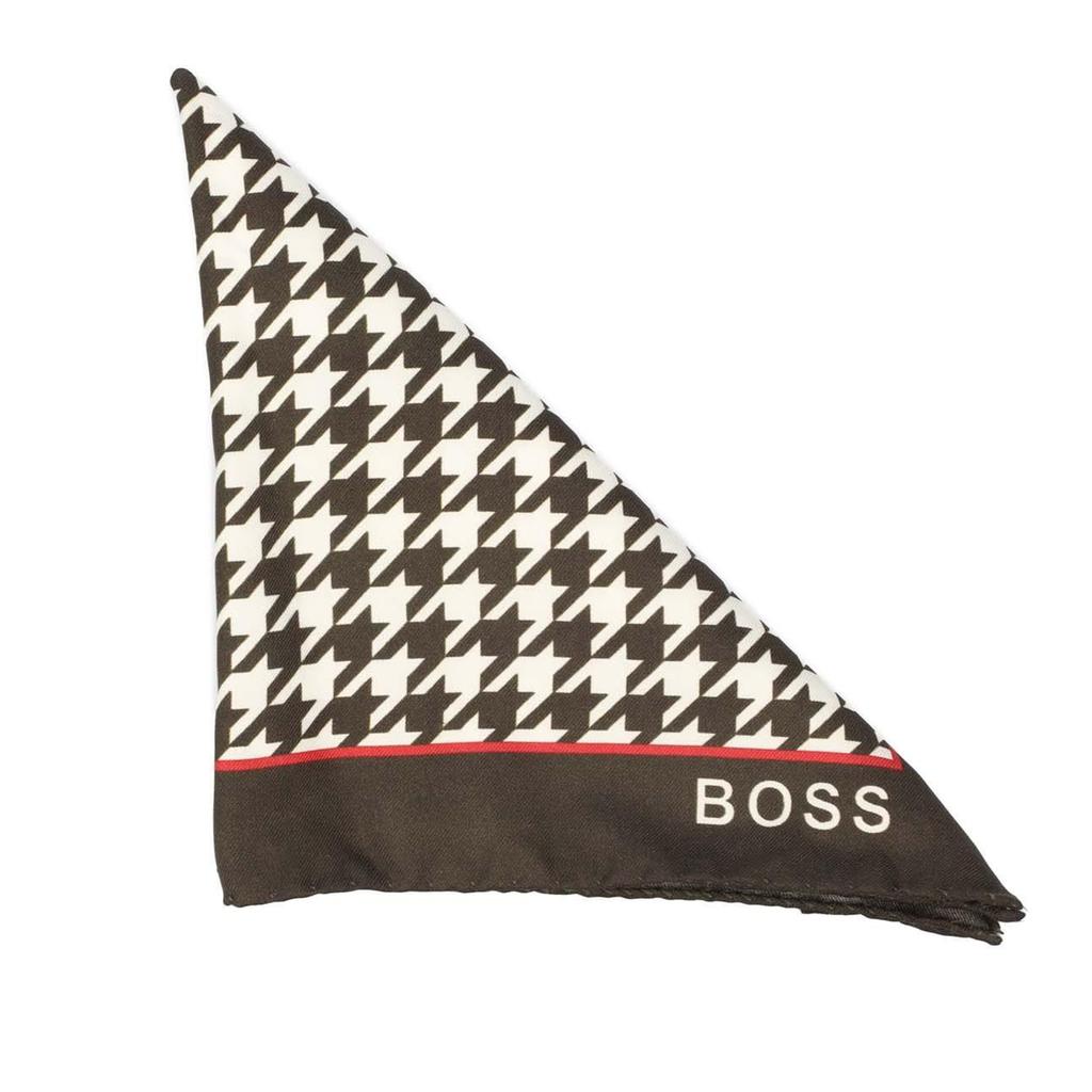Boss Logo Silk Pocket Square