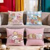 Cartoon Fun Art Pink Kawaii MMikko Cute Soft Comfort Pillowcase for Sofa Nap Living Room Party Home Pet Decor Pillowcover