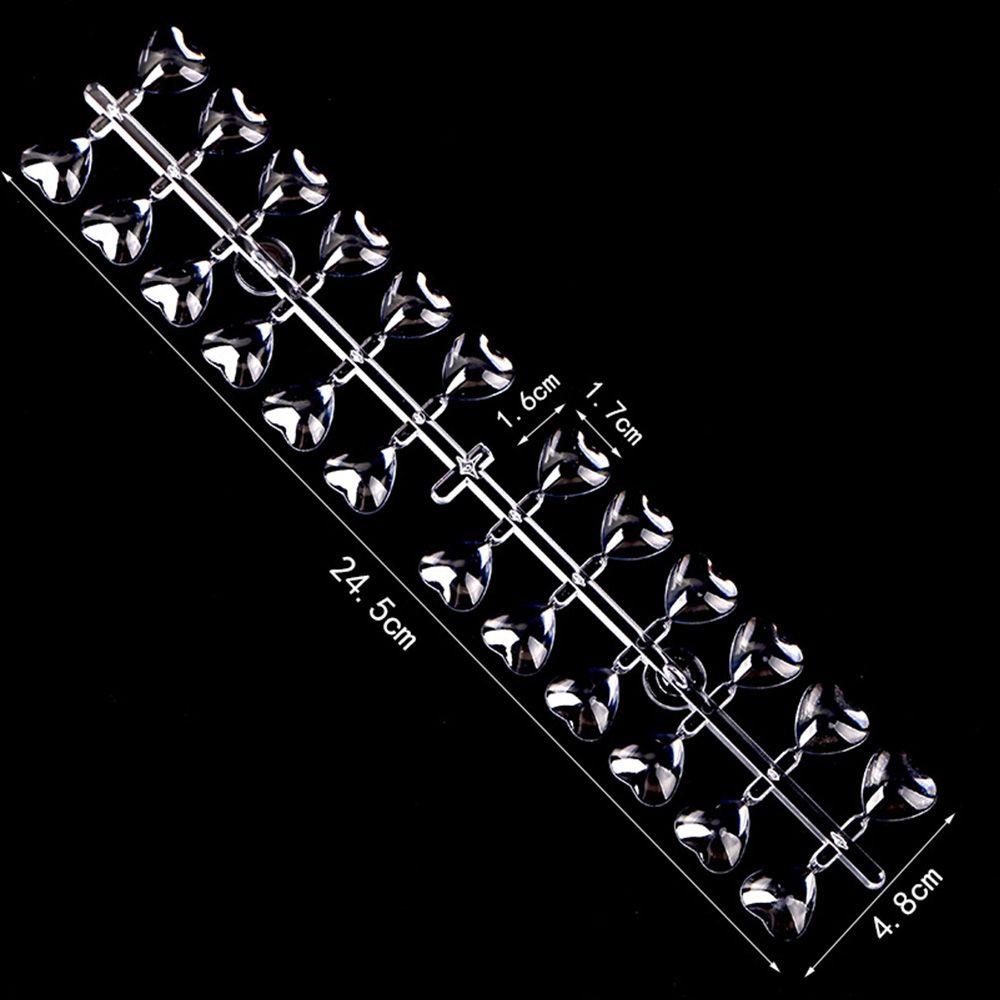 Acrylic Heart Shape Color Showing Shelf Nail Tools Clear Nail Color Card Nail Color Display