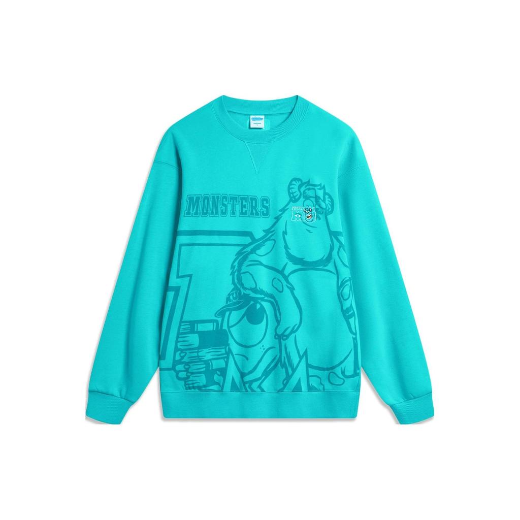 Li Ning x Disney Sweatshirt Unisex Ice Porcelain Green AWDT813-4