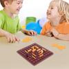 Wooden Checkers Board Game Two-Player Interception Game Set Travel Portable Chess Game Sets Wooden Checkers Pieces Chess Board