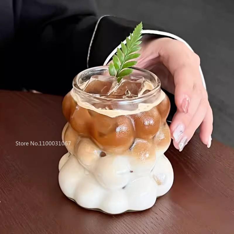 1/2/4/6PC Heat-Resistant Grape Shape Glass Cup Transparent Glass Cups Drinking Juice Beer Milk Tea Drinking Cup Coffee Mug Cups