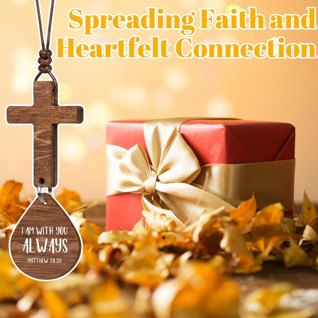 Cross for Car Mirror Hanging, pirational Car Accessories, Christian Gifts for Men and Women, Rear View Mirror Hanging Ornament for Auto Decor (B)