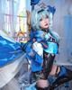 [Excellent Quality] Eula Lawrence Cosplay Costume with Wig, Knights of Favor, Genshin Impact, Adult Costume, School Festival, Event, Stage Outfit (Eul