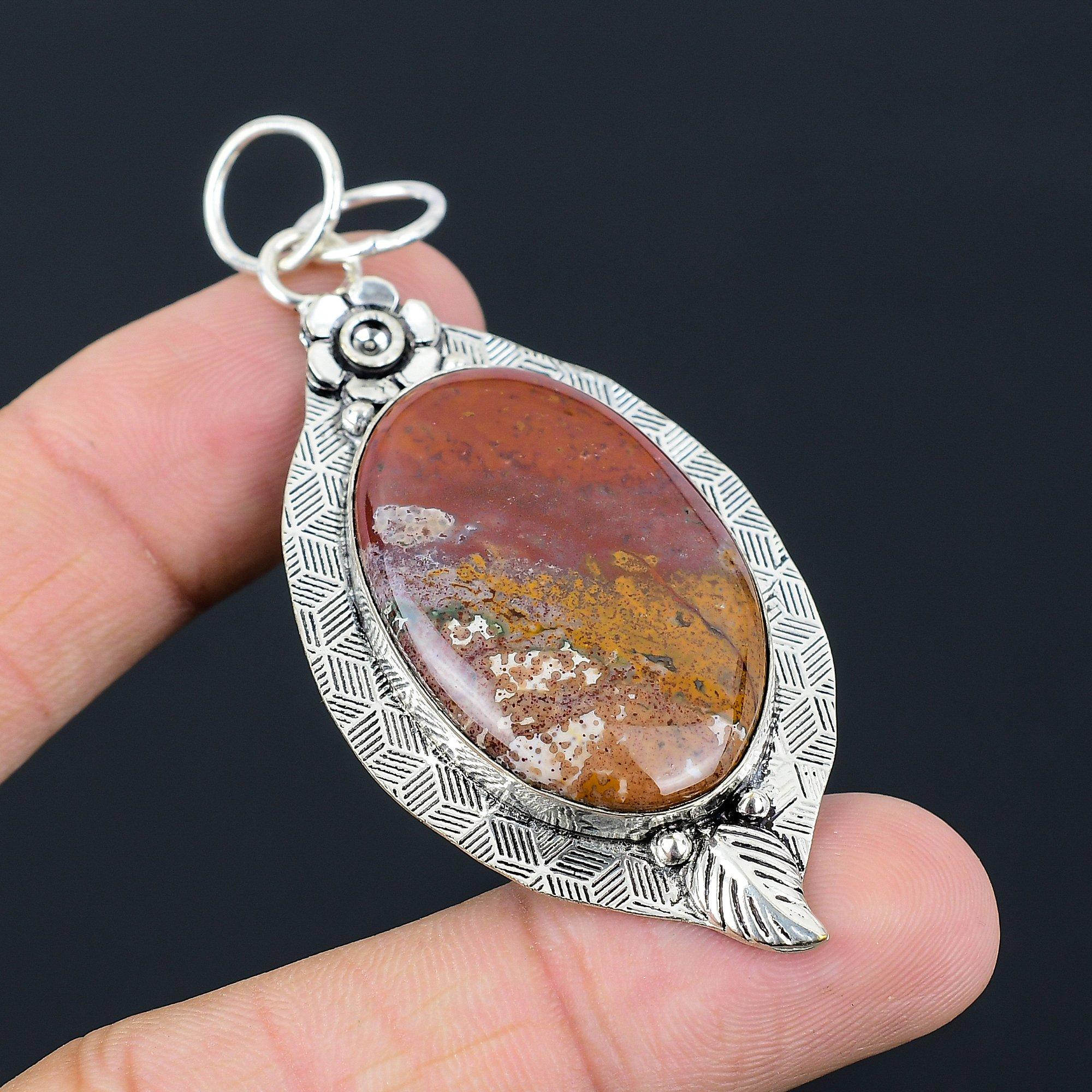 Mothers day Deal Sterling Silver Bloodstone Stone Ethnic Anniversary New Pendant