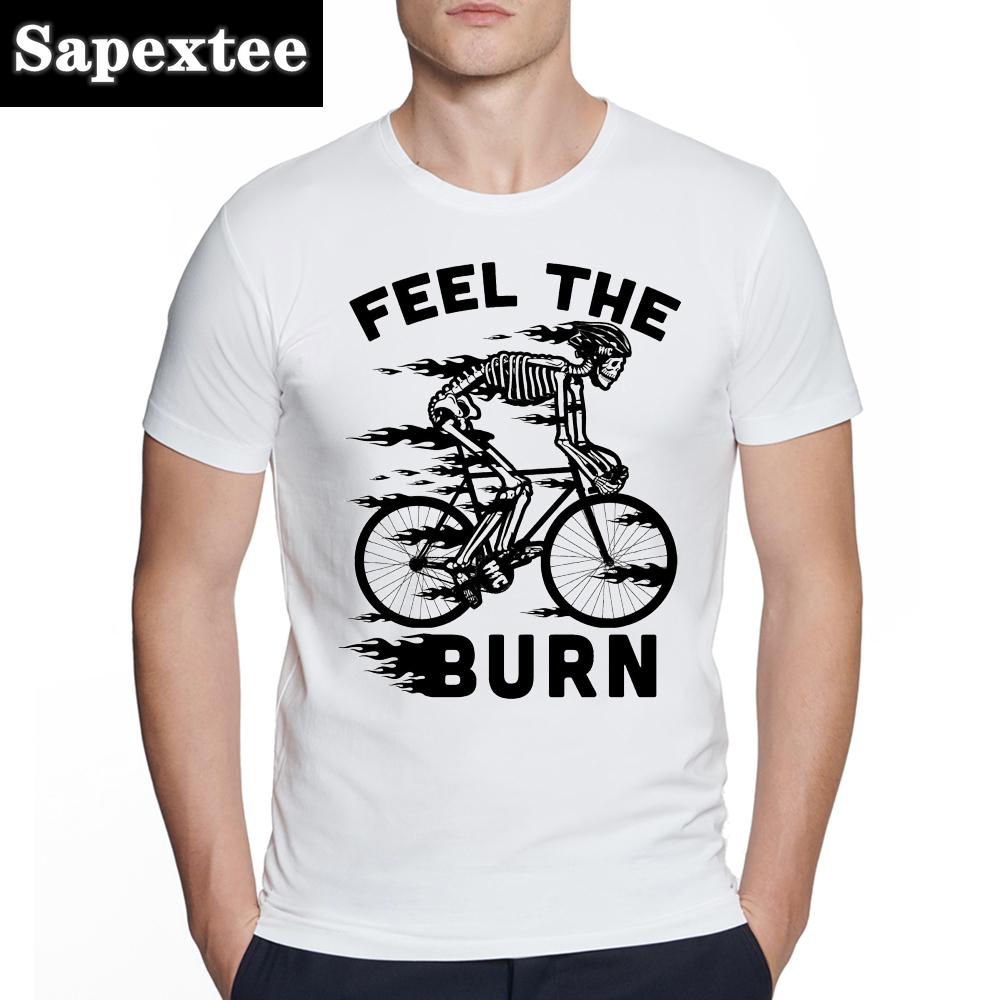 Bicycles MTB Print T Shirt Summer Men T-shirt Downhill Biking Print Casual Heartbeat Stimulation Exercise Male Harajuku Tshirt