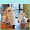 Deixe-me fazer isso por você Cachorrinho branco fofo de nariz comprido Animal de pelúcia Brinquedo de pelúcia Boneca