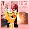 DIY Crochet Flower with Yarn Crochet Hook Needle Step-by-Step Instruction Knitting Markers for Kid Adult DIY Craft
