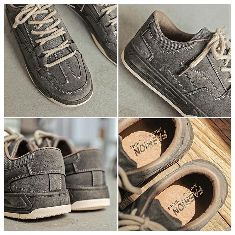 Buy 2022 New Men's Leisure Shoes Fashion Retro Flat Skate Shoes at