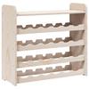 Wine Rack with Top Shelf 67.5 x 25 x 60 cm Solid Pine Wood