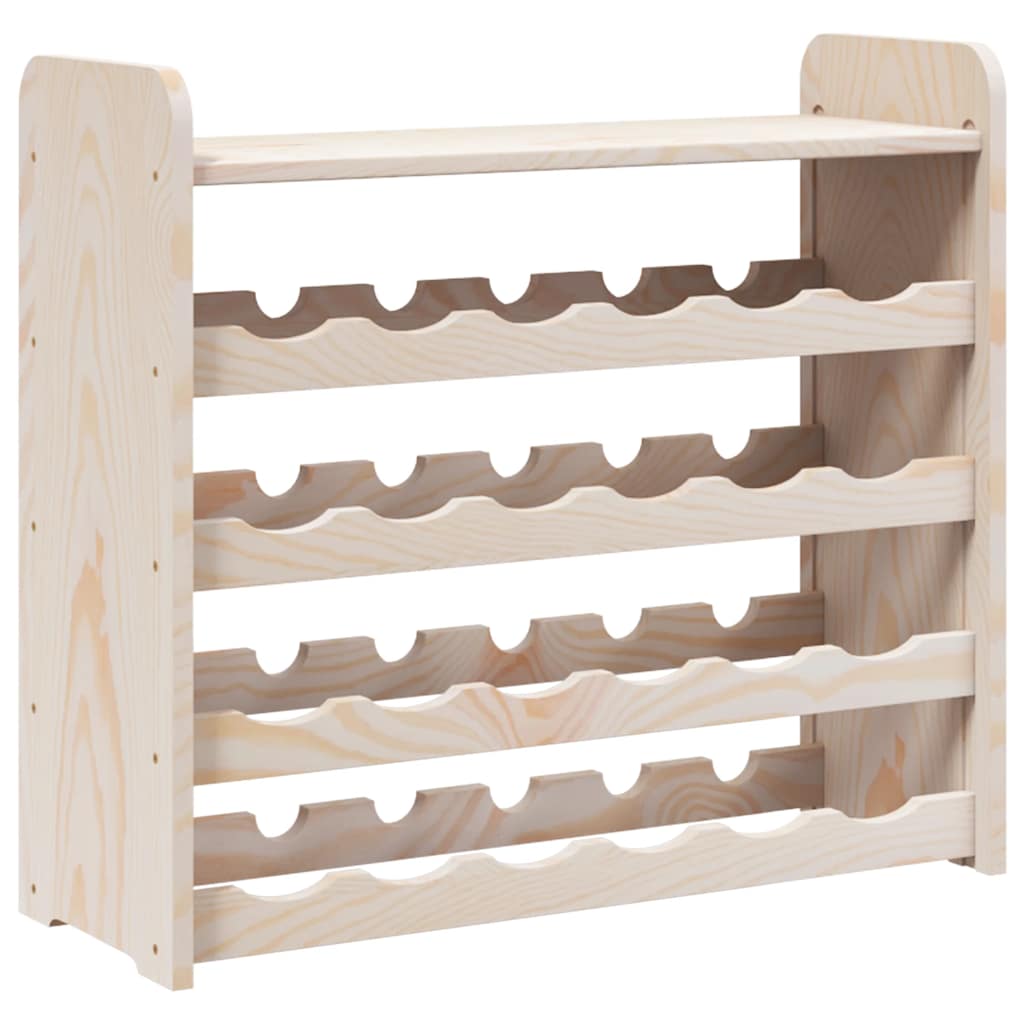 Wine Rack with Top Shelf 67.5 x 25 x 60 cm Solid Pine Wood