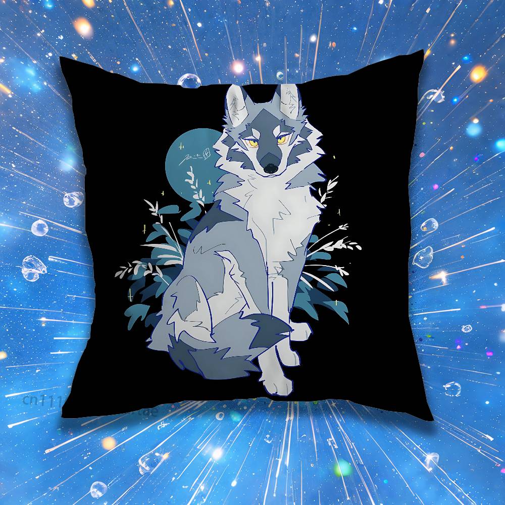 Wolf Pillow Case For Home Bedroom Car Office Decoration Living Room Sofa Cushion Cover Suitable
